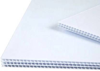 Singhal Pack of 6 - 30 x 30 CM - PP Corrugated Sheet White For Packaging