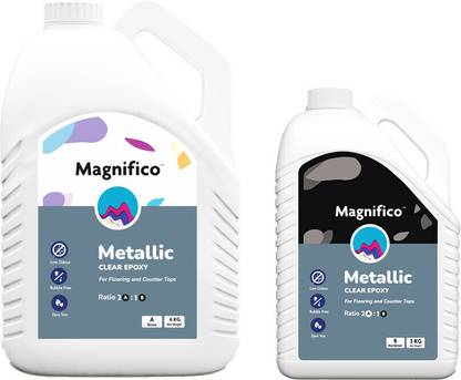 MAGNIFICO Metallic 9kg (2:1) Clear UV-Resistant Epoxy Resin Art Kit.