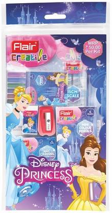 FLAIR Disney Princess 50 Stationery Kit ( Pack of 8 )