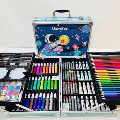 Premio Coppex Art Kit New Theme 145 Pieces | Art Painting Box for Kids & Adults (Space - Blue)