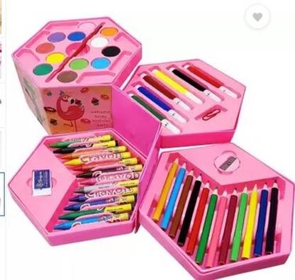 AKFLICKS Colour set for kids 46Pcs drawing kit