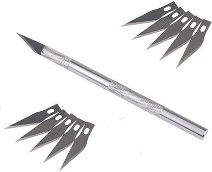 Qatalitic Detail Pen Knife with 10 Interchangeable Sharp Blades