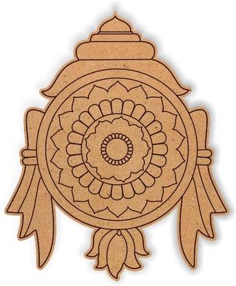 Bhavantu designers Vishnu Chakra Design Cutout For Art and craft Decoration & DIY (20x20 cm)