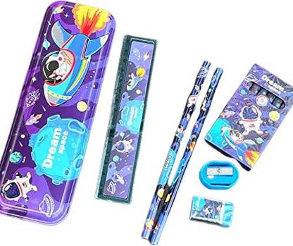 Empire Estore Stationery Box Pencil Pen Eraser Sharpener and Space Pencil Box for Boys Girls
