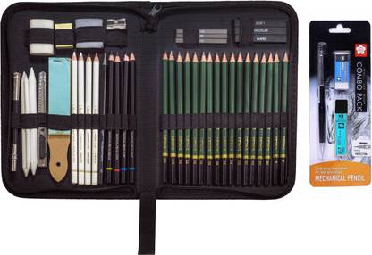 ChiggiWiggi Professional Art Kit For Sketching & Drawing With Sakura Mechanical Pencil 0.7MM