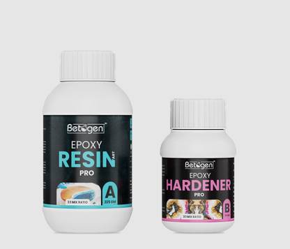 Betogen Epoxy Resin 3:1 Ratio Resin And Hardener 300gm, Set For Art And Craft