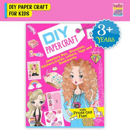 HELLO FRIEND DIY Paper craft book-‘X’ pages photo Album Scrap and Memory Book with lots of paper DIY Items and stickers.