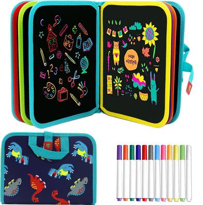 PALAY Erasable Doodle Book for Kids Big Size Magical Reusable Drawing Book 14 Pages