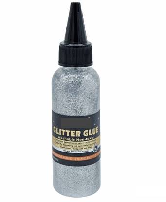 53 Arts Glitter Glue, Pack Contain 6 Bottles of silver glitter glue