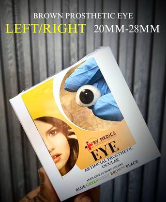 RVMEDICS Dark Brown 24 MM (2 EYES ) Artificial Eye