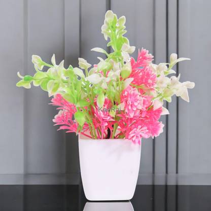 AartPush Multicolor Wild Flower Artificial Flower  with Pot