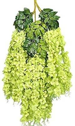 well art gallery Wisteria Artificial Flower Chandelier Green Westeria Artificial Flower