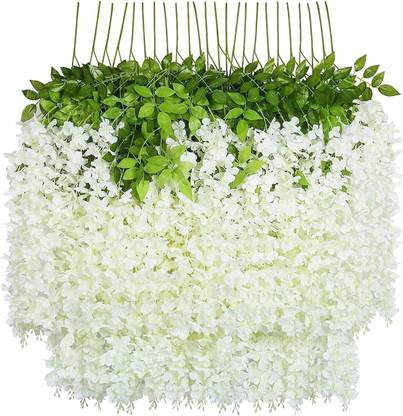 well art gallery White Westeria Artificial Flower