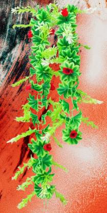 Dynamic Retail Global Artificial Hanging Flowers Plant Wall Hanging Garland Chain Home Decor OH216 Multicolor Rose Artificial Flower