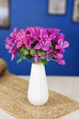 Satyam Kraft 6 Pcs Artificial Bougainvillea Glabra Fake Plant Flowers For Home Decorations Purple Bougainvillea Artificial Flower