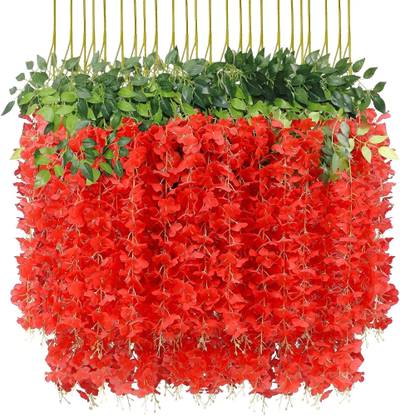 Akp Red Westeria Artificial Flower