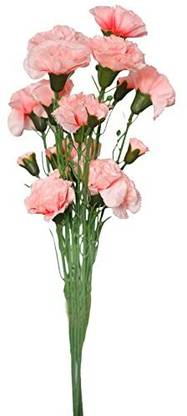 Real PBR Real PBR Artificial 5 Carnation Flower Stick Pink Pink Wild Flower Artificial Flower