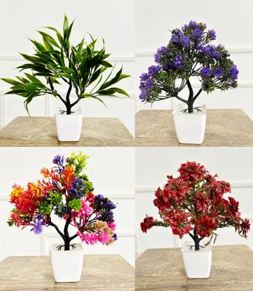 Dekorly Bonsai Wild Artificial Plant  with Pot