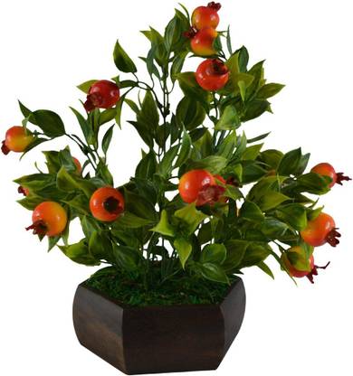 फॅनसिमार्ट FP-0225-881 लाल होली बेरी नक़ली फूल पॉट के साथ
