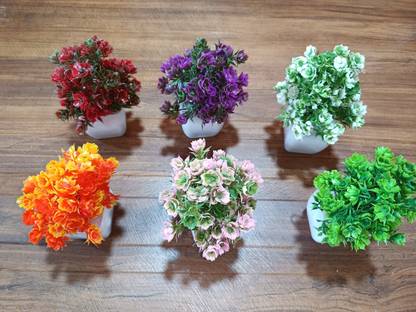 Naturaly Multicolor Wild Flower Artificial Flower  with Pot