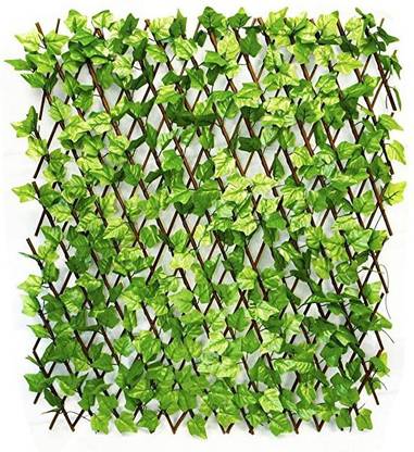 Blooming Bliss Artificial Grass Trellis I Expandable Garden Fence I UV Protected I Artificial Plant