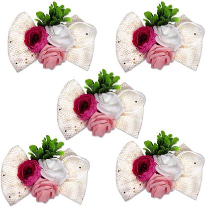 De-Ultimate (Pack of 5) Multicolor Nett Leaves Artificial Flowers For Decoration & Craftwork Multicolor Wild Flower Artificial Flower