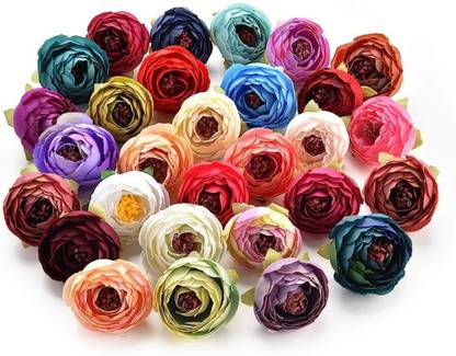 Winsome Multicolor Peony Artificial Flower  with Pot