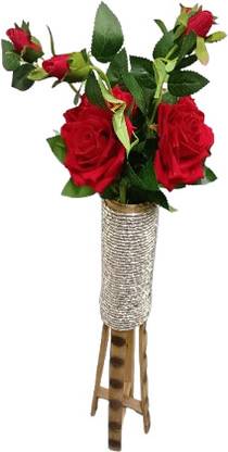 Print Panda Red Rose Red Rose Artificial Flower