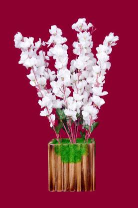 Rehman handicrafts vase Multicolor Wild Flower Artificial Flower  with Pot