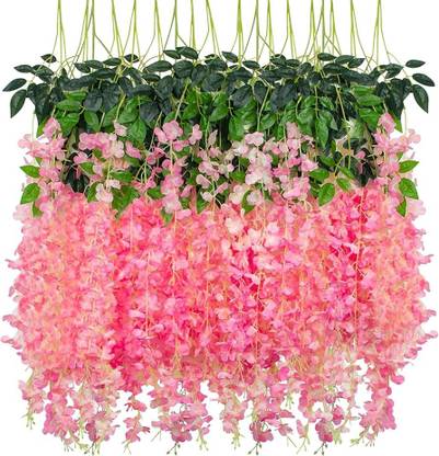 Blossom Bliss 3.5 Ft Wisteria Artificial Flower Vine | Home, Festival, Wedding Decor Pink Westeria Artificial Flower
