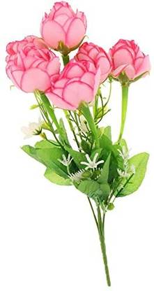 Daissy Raise Artificial Silk Lotus Bud Plant Flower Pink Multicolor Rose, Lily Artificial Flower