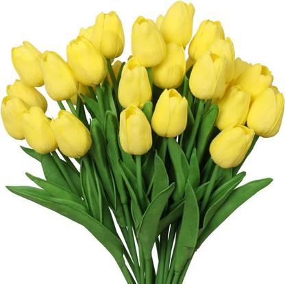 Paperi Artificial Fake tulip Flower Yellow Yellow Tulips Artificial Flower
