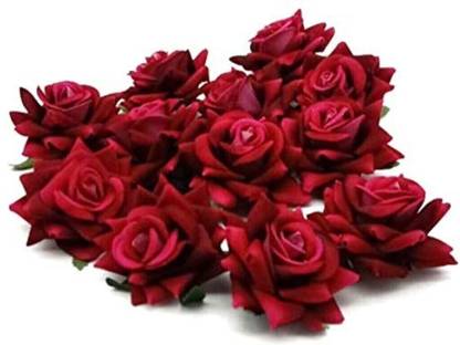 prajna Maroon Rose Artificial Flower