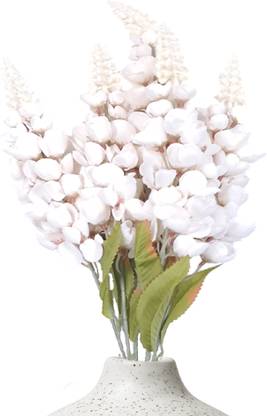 10club Artificial Orchid Flowers | White Orchid Flowers | 7 Stem White Orchids Artificial Flower