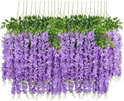 Yash Enterprises 6 Westeria Falling Purple Westeria Artificial Flower