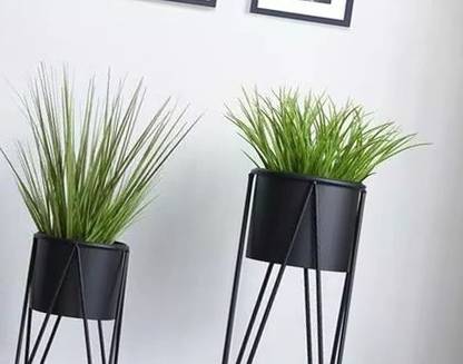 ZK HANDICRATS Black Callalily Artificial Flower  with Pot
