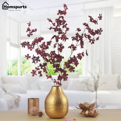 homspurts Artificial Large Cherry Blossom Flower Sticks For Floor Vases & Home Decoration Red Cherry Blossom Artificial Flower