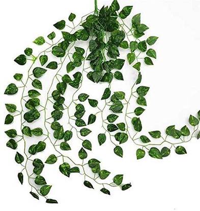 SVDK Artificial Creeper Leaves Vine Strings Plastic Green Wild Flower Artificial Flower