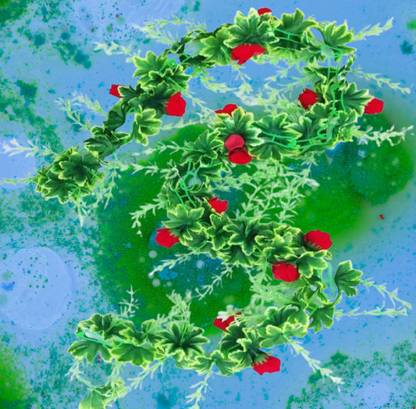 Dynamic Retail Global Artificial Hanging Flowers Plant Wall Hanging Garland Chain Home Decor OH1213 Multicolor Rose Artificial Flower