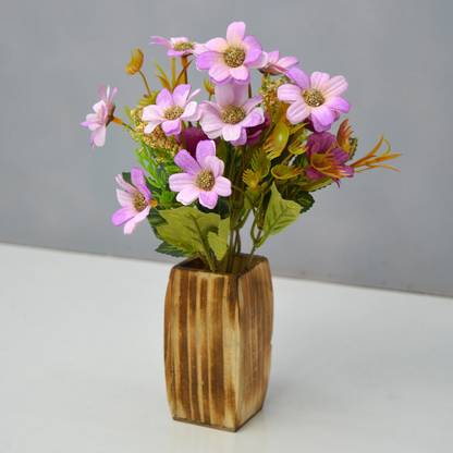 fancymart Artificial Daisy Flower small Purple Daisy Artificial Flower  with Pot