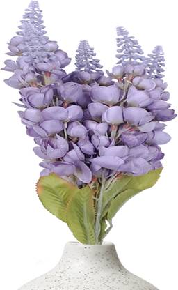 10club Artificial Orchid Flowers | Lavender Orchid Flowers | 7 Stems Purple Orchids Artificial Flower