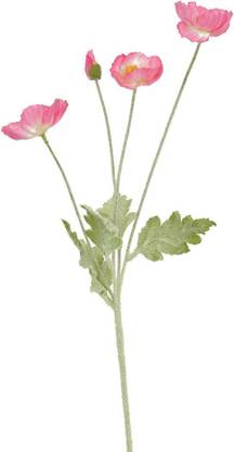 Home4U Pink Poppy Flowers Pink Poppy Artificial Flower