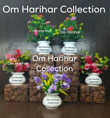 OM HARIHAR COLLECON Multicolor Wild Flower Artificial Flower  with Pot