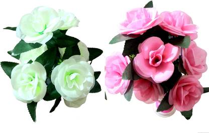 Flowerry Green, Pink Rose Artificial Flower