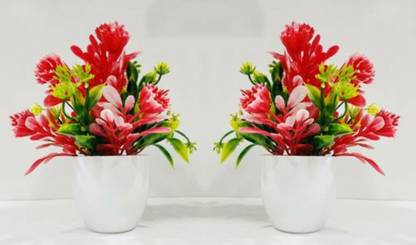 Saikara Collection Multicolor Wild Flower Artificial Flower with Pot