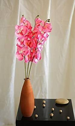 Satyam Kraft Artificial Orchid Gladiolus Flower for Home Decoration and Craft Pink Orchids Artificial Flower