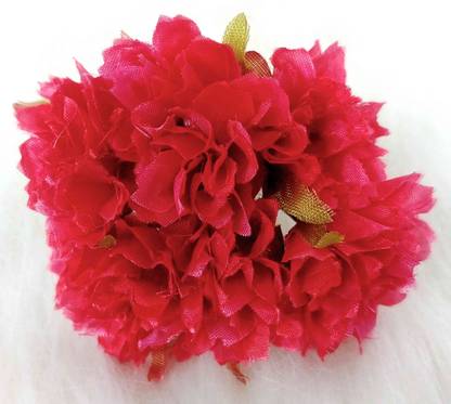 Indian Petals Artificial Carnation Fabric Flower for Decoration, Craft or Textile, Light Red Carnations Artificial Flower