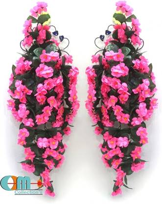 OM COLLECTIONS Artificial Creepers hanging flower Pink, Green Daisy Artificial Flower  with Pot