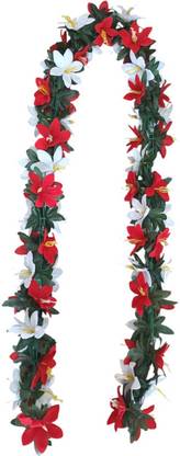 Garlend Garland White, Red Lily, Hibiscus Artificial Flower