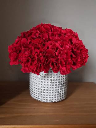 well art gallery Red Hydrangea Artificial Flower